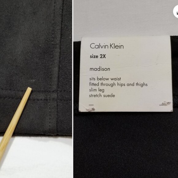 CALVIN KLEIN Madison Faux Suede Leggings 6705E1M - Picture 11 of 11